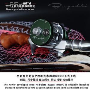 Aoushi 레트로 송어 휠 브레이크 파워 2kg 마그네틱 방출 사운드 BH300