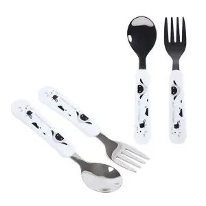 어린이 스텐 스푼 포크 세트 아기 어린이집 유치원