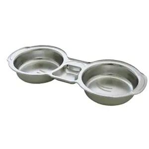 유아 스텐 3구 간식그릇 3호 1P 유치원 어린이집 식기 나눔접시