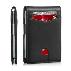 [패션] 남자 지갑 슬림 반지갑 머니클립 카드 지갑 RFID 차단