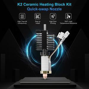 Creality K2 Plus 듀얼 헬리컬 압출기 드라이버 기어 용 핫 엔드 키트 모든 금속 퀵 스왑 노즐 세트 3D 프