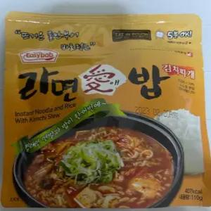 라밥 이지밥 일회용 라밥 라면밥 발열도시락 (라면애밥 김치찌개 110g 5개)