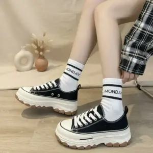 여성 클래식 캐쥬얼 두꺼운굽 스니커즈