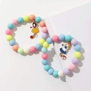 파스텔 비즈 매트 캐릭터 팔찌