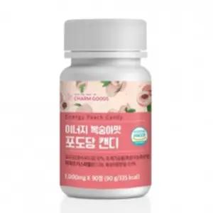 유쎌몰 복숭아맛 포도당캔디 90정 /병 포도당캔디복숭아맛 간식선물