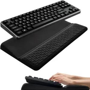 키보드 스탠드 컴퓨터 손목 지지 패드 인체공학적 라이저 홀더 터 트레이 메모리 폼 책상 쿠션 사무실