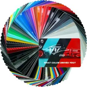 프레젠테이션 박스가 있는 VViViD 비닐 자동차 랩 컬러 데크 북