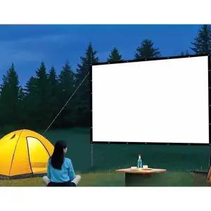 대형 빔스크린 원단 프로젝터 HD 캠핑용 영화천