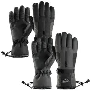 혹한기용 아웃도어 장갑 이중방수 방풍 터치 스키장갑 블랙 그레이 1개