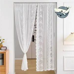 매력적인 레이스 현관 커튼 압축봉 소형 장식용