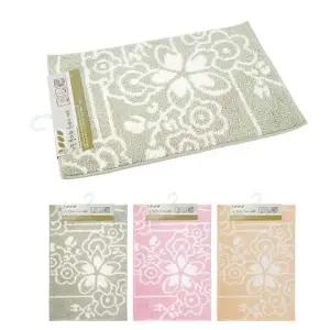 꽃무늬 극세사 발매트-색상랜덤 60x40