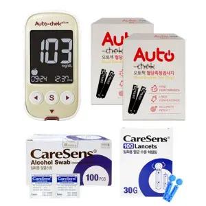 오토첵 혈당계 + 시험지100개 채혈침100개 소독솜100매