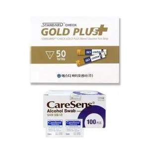 SD체크골드 플러스 혈당측정지 50매 + 알콜솜 100매