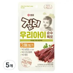 (1+1) 질러 순수육포, 소고기맛, 30g, 5개 2Set