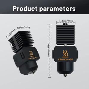 Bambu Lab A1 미니 스테인레스 스틸 핫 엔드 0.2/0.4/0.6/0.8MM 노즐 어셈블리 3D 프린터