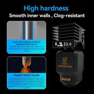 밤부랩 P2S 업그레이드 핫엔드 0.2/0.4/0.6/0.8mm 경화강 노즐 교체용 3D 프린터 헤드