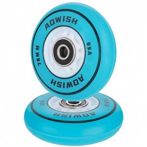 AOWISH 라이트업 76mm 85A 립서프 휠(ABEC-9 베어링 포함), 립스틱 DLX 캐스터 보드 및 디럭스 주니어 스케이트보드 - 글로우 인 더 다크(2종 세트)
