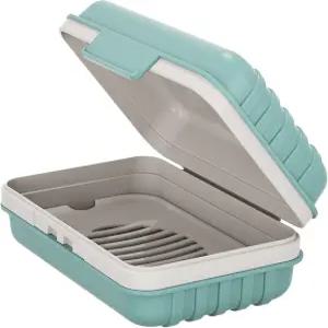 뚜껑이 있는 여행용 비누 홀더 샤워용 배수 상자 캠핑 하이킹 헬스장 및 야외 사용을 위한 컴팩트 케이스