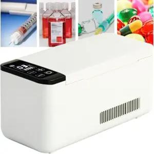 WBRSybUS 대용량 인슐린 냉장고 쿨러 박스 휴대용 자동차 여행용 미니 앤 워머 USB 충전 배터리 포함