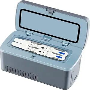 WRTYHGVGT 미니 메디신 냉장고 인슐린 쿨러가 있는 여행용 상자 휴대용 자동차용 10200mAh 리튬 배터리