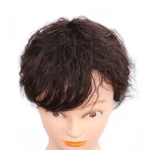 정수리 가발 부분 인모 여자 탑커버 웨이브 2핀