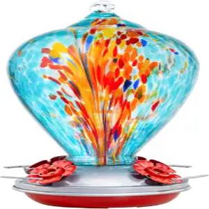 야외 행잉을 위한 뮤즈 가든 벌새 모이통 여성용 블로우 글래스 선물 정원 장식 뒷마당 노인 독특한 가꾸기