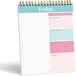 생산성을 위한 S O 데일리 플래너 메모장 - 52페이지 루틴의 할 일 목록 날짜가 지정되지 않은 작성 패드