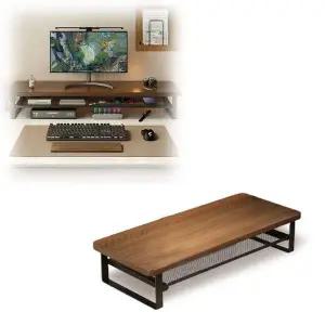 컴퓨터 모니터 받침대 2단 슬라이딩 선반 소품 수납 정리 거치대