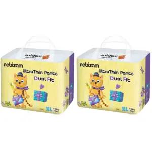 나비잠 아기 듀얼핏 울트라씬 특대형 팬티 기저귀 2팩