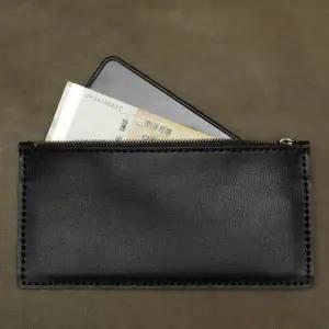 소가죽 수제 지퍼 핸드폰지갑 블랙 장지갑 카드 수납 다용도 미니백