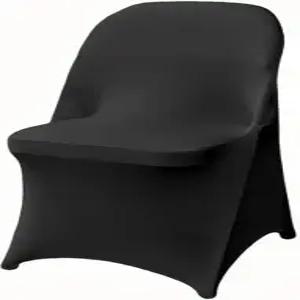 30개의 검은색 접이식 의자 커버 세탁 가능한 탈착식 범용 맞춤 결혼식 파티 연회 휴일 축하 장식