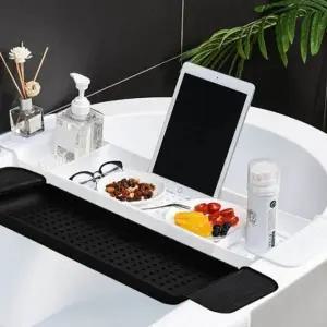 반신욕 트레이 욕조 테이블 길이조절 다용도 받침대
