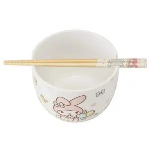 [셀러에이드]마이멜로디 도자기 젓가락 식기 세트 1P 홈 인테리어 그릇 선물용