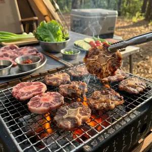 한우 소꼬리 알꼬리 구이용 슬라이스 구이 캠핑 야키니꾸