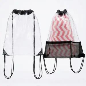 [꿀템박사] 물놀이 투명 백팩 여름 비치백 물총축제 흠뻑쇼 워터파크 모래놀이 스트링 가방