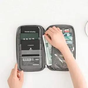 [콩심팥심]그레이 방수 여권 지갑 파우치 수첩지갑 여행지갑 방수지갑