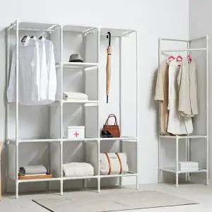 MF 무볼트 드레스룸 철제 조립식 스탠드 행거