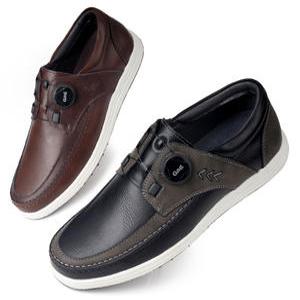 에스유니 소가죽 끊없는 다이얼 소가죽로퍼 남성캐쥬얼화 보트화 효도화 2color