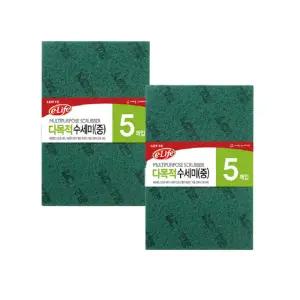 롯데이라이프 다목적 수세미 중 5매입 x 2개
