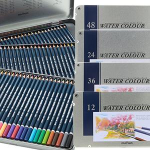 [문구티쳐] 문화 수채색연필 4종 12색 24색 36색 48색/ 틴케이스 색연필/ 그림그리기/ 미술용품