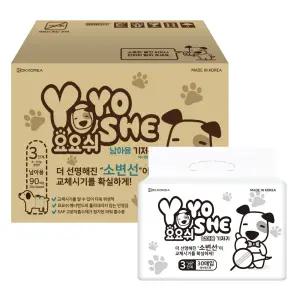 T멤버십 11% / 요요쉬 강아지 기저귀 남아, 3단계, 30매, 3개