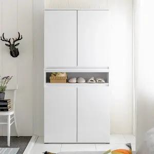 [바로방 가구]마레 800 대형 1단 현관 신발장 키큰 다용도 오픈 수납장 원룸 아파트