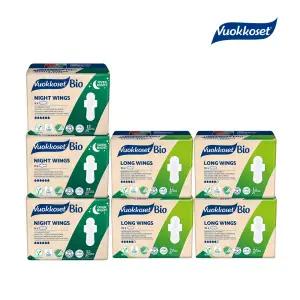 뷰코셋 NEW 유기농 순면 생리대 혼합 7팩 롱윙4+나이트윙3