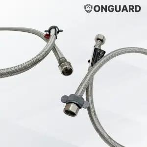 온가드 전기온수기 배관자재 유연호스 냉온수 철물점 고압호스연결 1m 15A 소켓