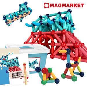 맥마켓 스틱블럭 시리즈 164p/230p/310pcs 맥포머스 스틱오 호환블럭