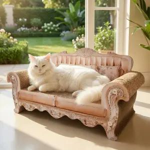 크림펫 고양이 스크래쳐 침대 프린세스 소파 기본형