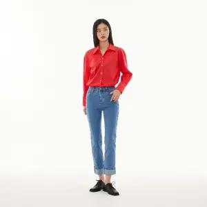 [LAP] AP1DP262 데님 슬림 일자 롤업 팬츠