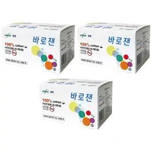 바로잰 알콜스왑(에탄올) 100매 3개/일회용알콜스왑/상처소독/소독약/에탄올/살균