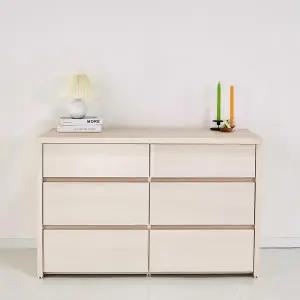 동서가구 로피엘 1200 3단 와이드 하이그로시 서랍장 DF924353