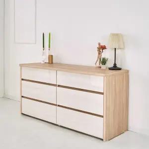 동서가구 로피엘 1500 3단 와이드 하이그로시 서랍장 DF924355